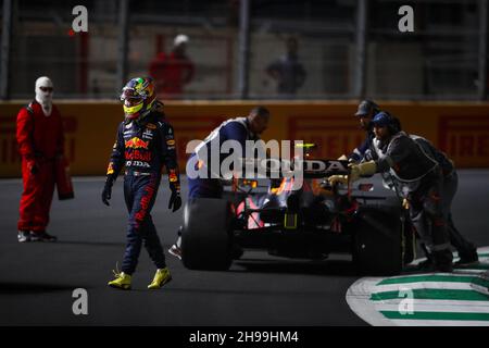 PEREZ Sergio (mex), Red Bull Racing Honda RB16B, Portrait während des Formel 1 stc Saudi Arabian Grand Prix 2021, 21th Lauf der FIA Formel 1 Weltmeisterschaft 2021 vom 3. Bis 5. Dezember 2021 auf dem Jeddah Corniche Circuit, in Jeddah, Saudi-Arabien - Foto: Antonin Vincent/DPPI/LiveMedia Stockfoto