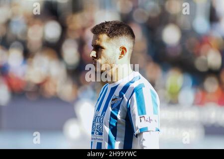 Malaga, Spanien. 05th Dez 2021. Jairo Samperio von Malaga CF gesehen während des LaLiga SmartBank Spiels zwischen Malaga CF und SD Amorebieta im La Rosaleda Stadium. Endergebnis; Malaga CF 1:2 SD Amorebieta. (Foto von Francis Gonzalez/SOPA Images/Sipa USA) Quelle: SIPA USA/Alamy Live News Stockfoto