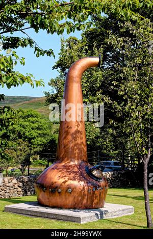 Lochranza Distillery - Pot Still - Isle of Arran, Schottland, Vereinigtes Königreich - 21st. Juli 2021 Stockfoto