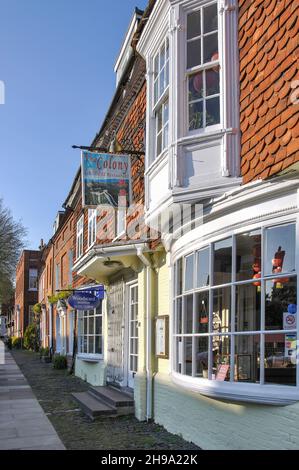 Historischen Fassaden, Castle Street, Farnham, Surrey, England, Vereinigtes Königreich Stockfoto