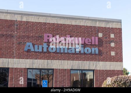 West Chester - ca. Dezember 2021: Rockwell Automation Standort. Rockwell Automation bietet Allen-Bradley und Rockwell Software. Stockfoto