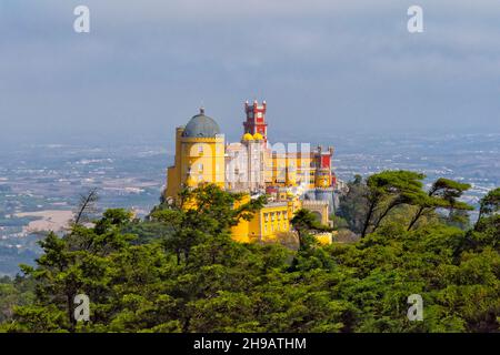 Pena-Palast von Sintra, UNESCO-Weltkulturerbe, Portugal Stockfoto