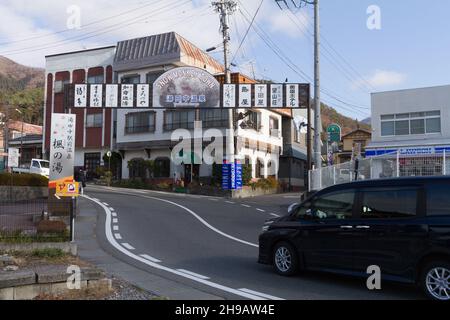 Yudanaka, nagano, japan, 2021-05-12 , Yudanaka Onsen in der Präfektur Nagano. Stockfoto