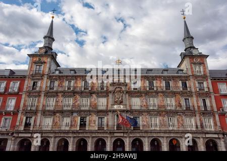 Casa de la Panadería auf der Plaza Mayor, Madrid, Spanien Stockfoto