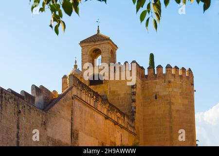 Alcazar de los Reyes Cristianos (Burg der christlichen Könige), auch bekannt als Alcazar von Cordoba, Provinz Cordoba, Spanien Stockfoto