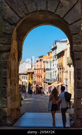 Stadttor in Albaicin, dem alten arabischen Viertel, Granada, Provinz Granada, Autonome Gemeinschaft Andalusien, Spanien Stockfoto