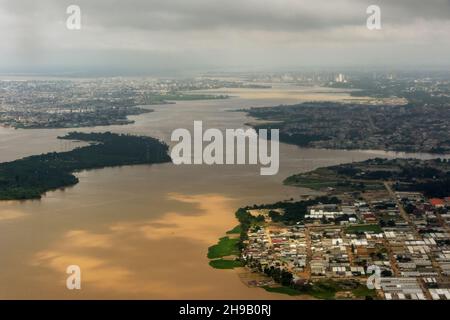 Luftaufnahme von Abidjan, Elfenbeinküste Stockfoto