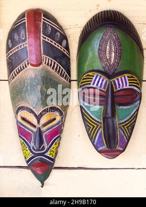 Bunte Maske, Kumasi, Ashanti Region, Ghana Stockfoto