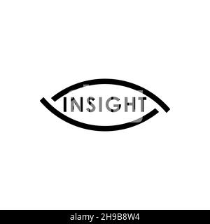 Einfaches Auge mit Brief Insight Logo Symbol Symbol Vektor Grafik Design Illustration Idee kreativ Stock Vektor