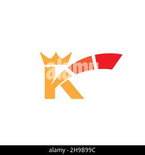 Buchstabe K König Automobil-Logo Symbol Symbol Vektor Grafik Design Illustration Idee kreativ Stock Vektor