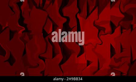 3D Abbildung 8k abstrakter Farbhintergrund TrilleRoundRed Stockfoto
