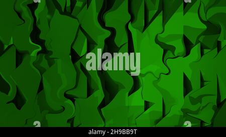 3D Abbildung 8k abstrakte Farbe Hintergrund TrilleRoundGreen Stockfoto