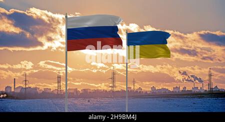 ukraine russland Konflikt 2021 Eskalation Stockfoto