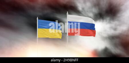 ukraine russland Konflikt 2021 Eskalation Stockfoto