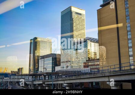 Canary Wharf Building Complex in London, England Stockfoto