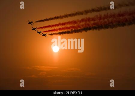 Dschidda, Saudi-Arabien. 5th Dez 2021. Air Show, F1 Grand Prix von Saudi-Arabien auf dem Jeddah Corniche Circuit am 5. Dezember 2021 in Jeddah, Saudi-Arabien. (Foto von HOCH ZWEI) Quelle: dpa/Alamy Live News Stockfoto