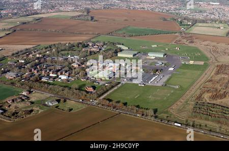 Luftaufnahme der ATR Grantham RHQ Army bei Prinz William von Gloucester Barrakcs auf der Ostseite von Grantham, Lincolnshire Stockfoto