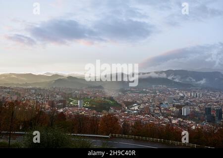 Luftaufnahme von Bilbao von Artxanda, Bilbao, Biskaya, Baskenland, Euskadi, Euskal Herria, Spanien, Europa Stockfoto