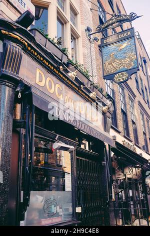 The Dog & Duck Pub in Soho, London Stockfoto