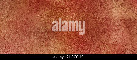 Alter brauner roter Hintergrund mit verzweifelter Vintage Grunge Textur und Aquarell-Lack-Blotch-Design in dunkelerdigem Rotbraun Stockfoto