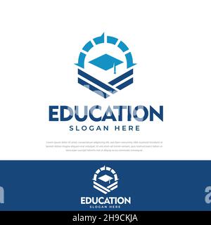 Educational Logo Design Toga hat School Graduate Education University Vektor Illustration,Symbol,Symbol Stock Vektor