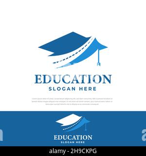 Abschluss Toga hat Illustration Design Logo, Reise Symbol Vorlage, Universität Bildung Symbol Stock Vektor