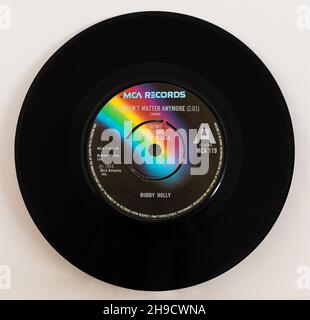 EMI Demo Vinyl 45 - Buddy Hollys - Es spielt keine Rolle mehr. Stockfoto