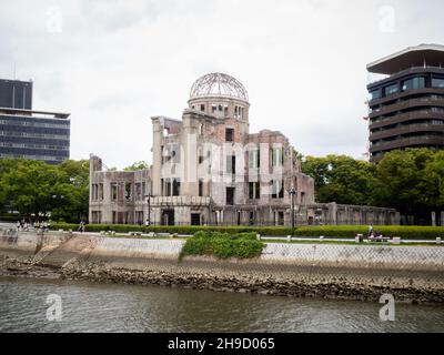 Der Atombombendom (Genbaku Dome), Hiroshima Peace Memorial Park, Japan. Stockfoto