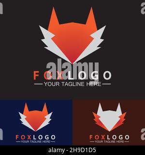 Fox-Logo Vektor Illustration Design-Vorlage Stock Vektor