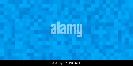 Blaue Quadrate oder Würfel Mosaik abstrakten Hintergrund Muster geometrische Design Illustration Stockfoto