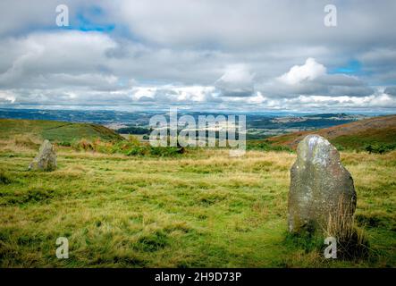 Sommerwanderungen auf Roundton Hill, Wales Stockfoto