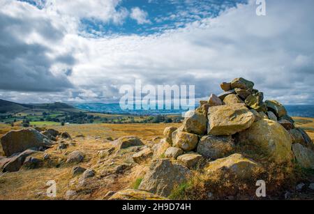 Sommerwanderungen auf Roundton Hill, Wales Stockfoto