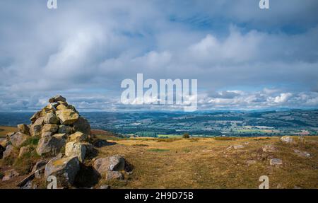 Sommerwanderungen auf Roundton Hill, Wales Stockfoto