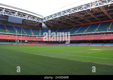 Im Fürstentum Stadium, Cardiff, Wales Stockfoto