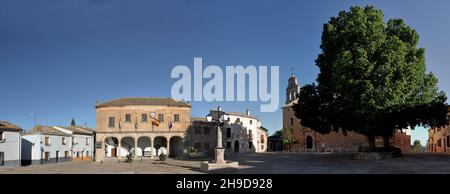 Plaza of Alarcon, Zentralspanien Stockfoto