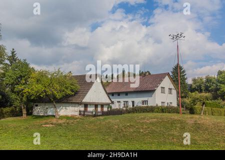 Geburtshaus von Prokop Divis, Erfinder des Blitzableiters, in Zamberk, Tschechien Stockfoto