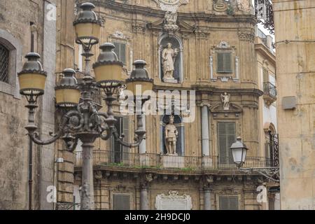 Piazza Quattro Canti, Palermo, Sizilien, Italien Stockfoto