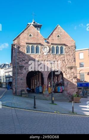 Das historische Marktgebäude des Market House in Ross-on-Wye, Herefordshire Stockfoto