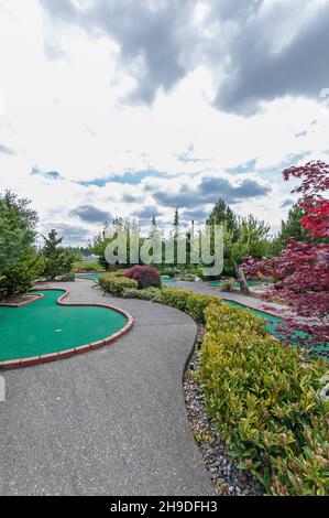 Olson Mansion und Golfplatz in Lake Wilderness, Washington. Stockfoto