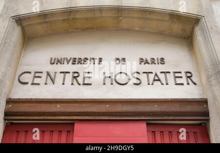 Universite de Paris Centre Hostater in Paris Frankreich Stockfoto