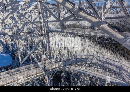 Dolni Morava Sky Walk im Winter, Tschechische Republik Stockfoto