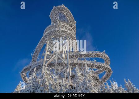 Dolni Morava Sky Walk im Winter, Tschechische Republik Stockfoto