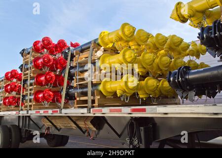 Trockenlaufhydranten im Transportbereich Stockfoto