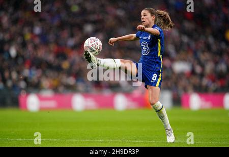 Chelsea's Melie Leupolz beim Vitality Women's FA Cup Finale im Wembley Stadium, London. Bilddatum: Sonntag, 5. Dezember 2021. Stockfoto