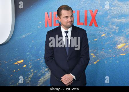 Leonardo DiCaprio besucht Netflix's „Don't Look Up“-Weltpremiere am 05. Dezember 2021 in New York. Stockfoto