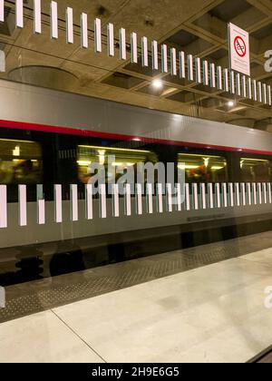 TGV-Bahnhof Marne-la-Vallée, seine-et-Marne, Frankreich Stockfoto