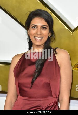 London, Großbritannien. 06th Dez 2021. Crystelle Pereira nimmt an der Weltpremiere „The Kings man“ am Cineworld Leicester Square in London Teil. (Foto von James Warren/SOPA Images/Sipa USA) Quelle: SIPA USA/Alamy Live News Stockfoto