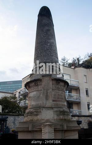 Jules Dumont d'Urville Montparnasse Cemetery, Paris, Frankreich Stockfoto
