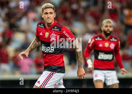 Rio De Janeiro, Brasilien. 06th Dez 2021. Pedro während Flamengo x Santos für die 37th Runde der Brasilianischen Meisterschaft 2021, an diesem Montagabend (6), in Maracanã, in Rio de Janeiro, RJ. Kredit: Celso Pupo/FotoArena/Alamy Live Nachrichten Stockfoto