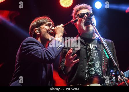 Emmanuel Horvilleur, Juanchi Baleirón (Los Pericos). Movistar Fri Music Festival Stockfoto